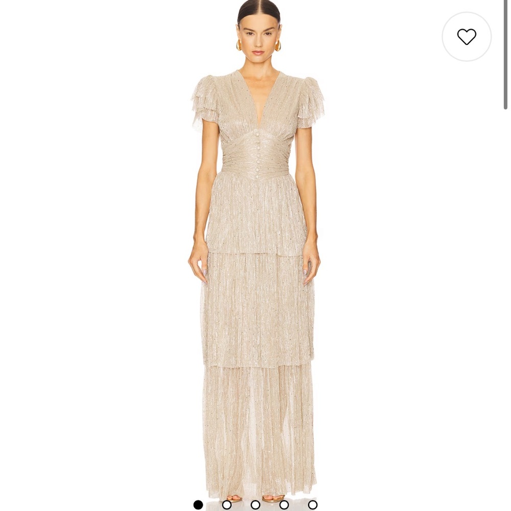 Gold tiered gown